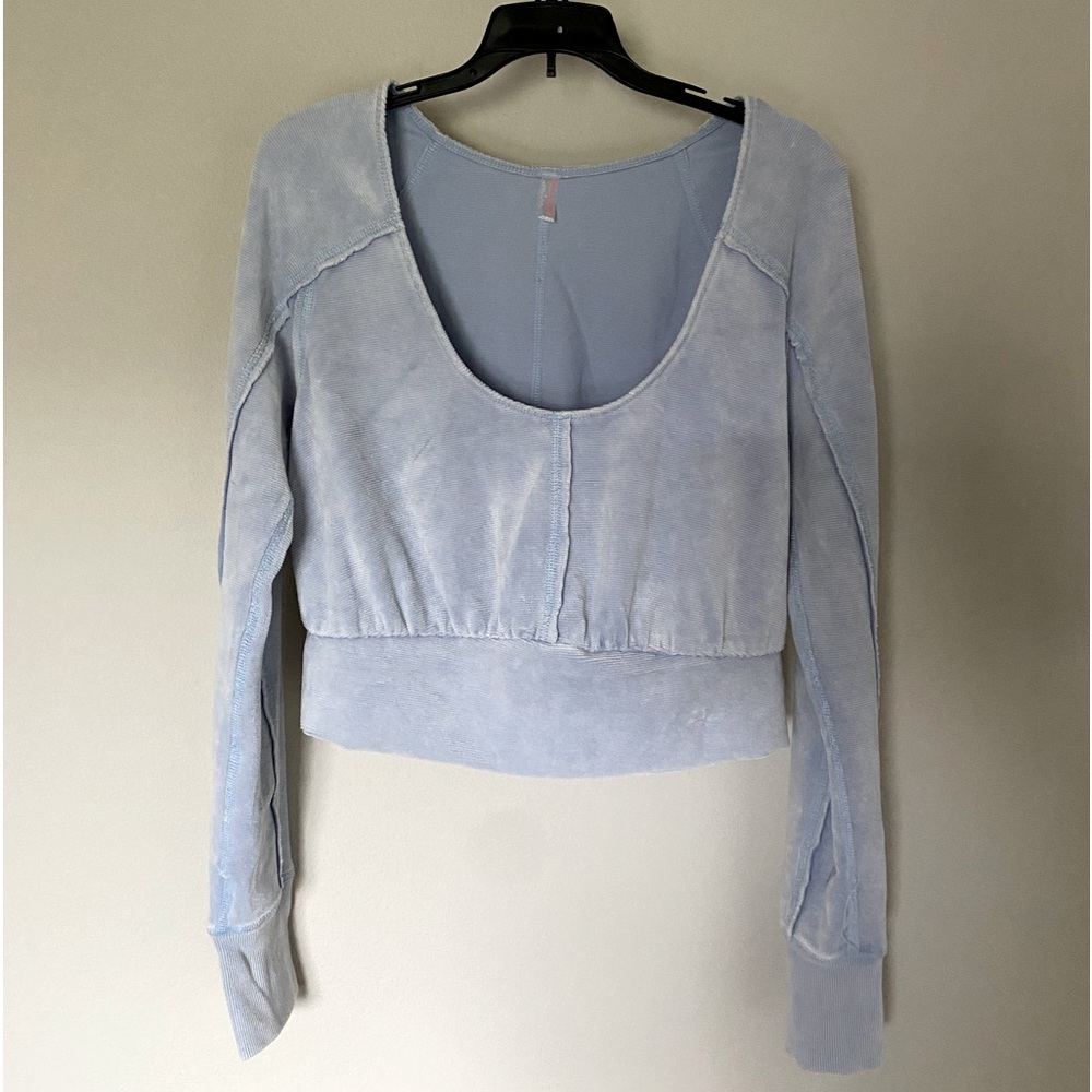 Free People Velour Long Sleeve Top